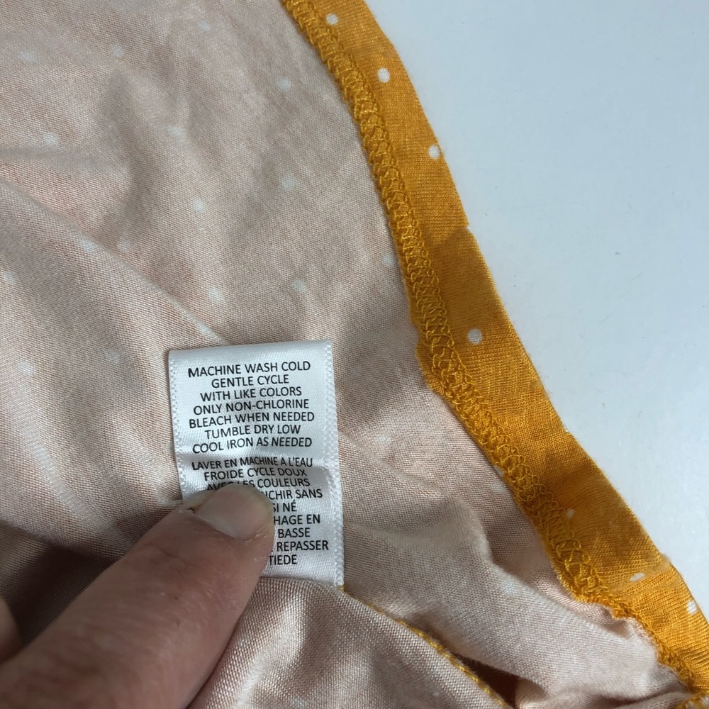 Love, fire Yellow Polka Dot Tie Fit Flare Dress M - Picture 5 of 7